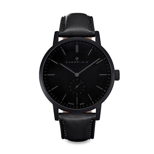 Triple Black Governor Watch by Champlain
