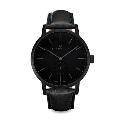 Triple Black Governor Watch by Champlain