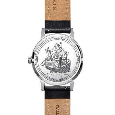 Silver/White - Black Governor Watch by Champlain